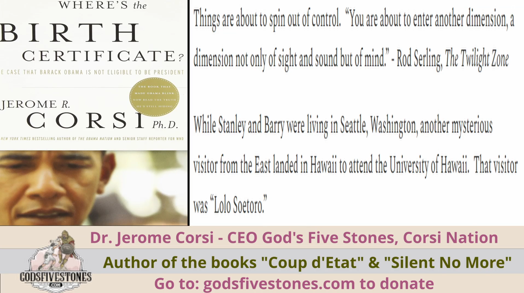 Obama: CIA Legend, Pt 7 Are You My Daddy?