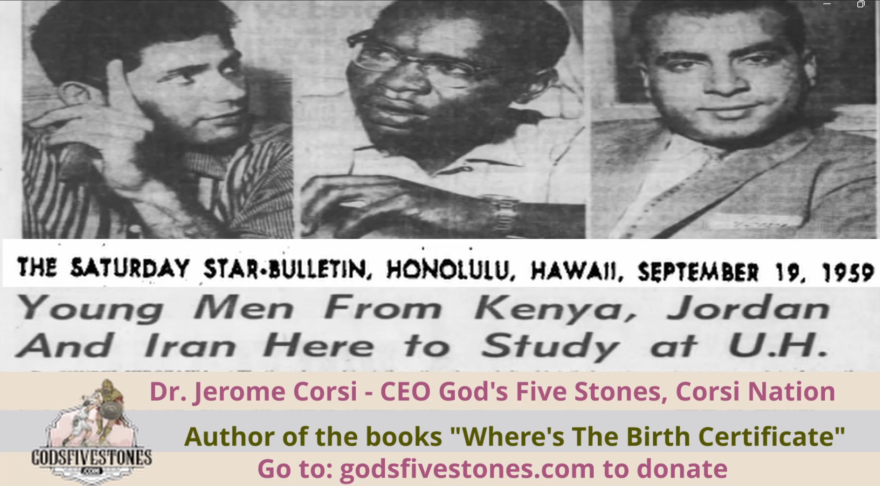 Obama: CIA Legend, Pt 1 Sr