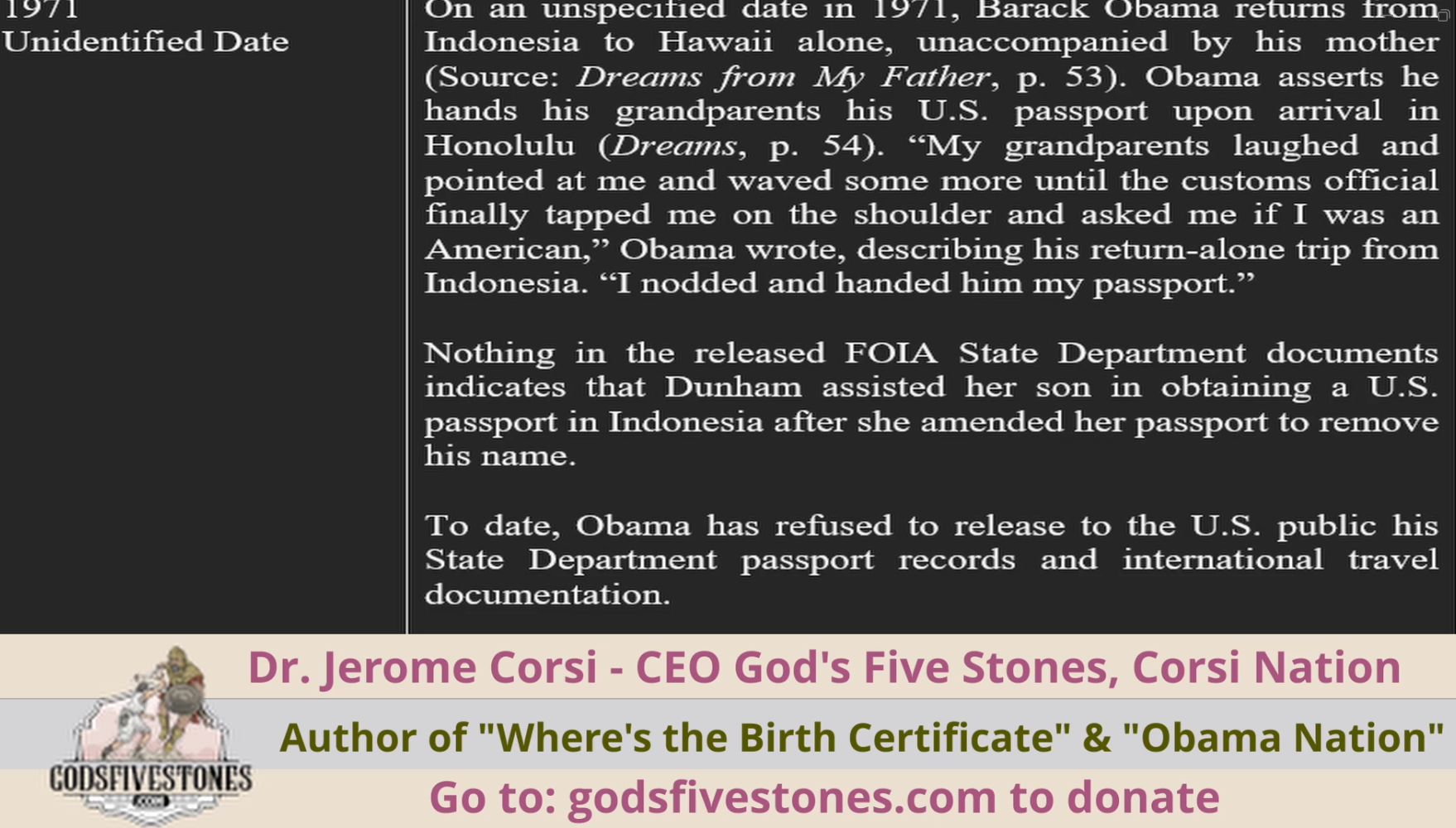 Obama: CIA Legend, Pt 11 Aloha Hou
