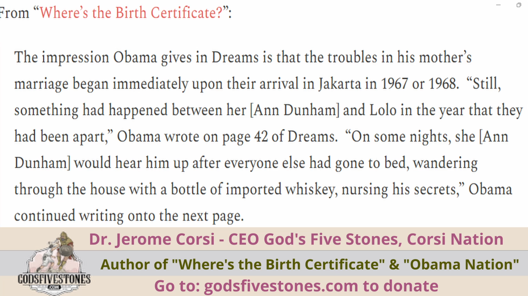 Obama: CIA Legend, Pt 12 Strained & Estranged